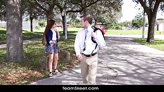 Schoolgirl gets fucked in exchange for a free ride